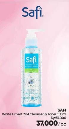 Promo Harga SAFI White Expert 2 in 1 Cleanser & Toner 150 ml - Guardian