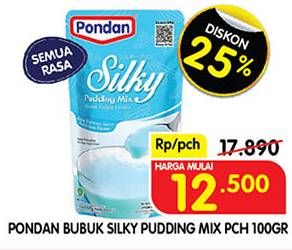 Promo Harga Pondan Silky Pudding Mix All Variants 100 gr - Superindo