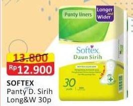 Promo Harga Softex Pantyliner Daun Sirih Longer And Wider 30 pcs - Alfamart