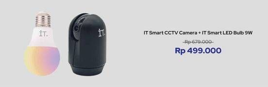 Promo Harga IT Smart CCTV Camera + Led Bulb 9W  - iBox