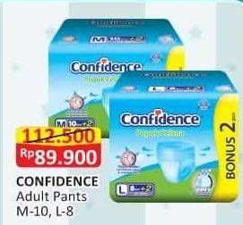 Promo Harga Confidence Adult Diapers Pants M10+2, L8+2 10 pcs - Alfamart