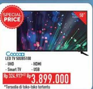 Promo Harga COOCAA 50UB5100 Premium LED 4K UHD Smart TV  - Hypermart