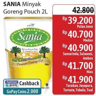 Promo Harga Sania Minyak Goreng 2000 ml - Alfamidi