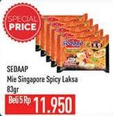 Promo Harga SEDAAP Mie Kuah Singapore Spicy Laksa 83 gr - Hypermart