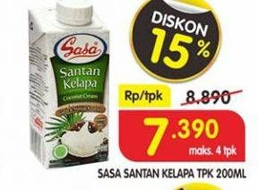 Promo Harga SASA Santan Cair 200 ml - Superindo