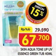 Promo Harga Skin Aqua Tone Up UV Essence Green 40 gr - Superindo