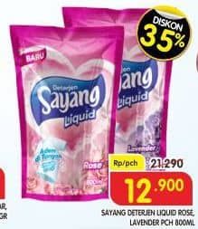 Promo Harga Sayang Liquid Detergent Rose, Lavender 800 ml - Superindo