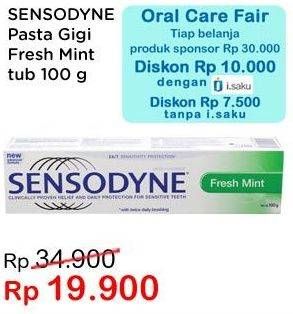 Promo Harga SENSODYNE Pasta Gigi Freshmint 100 gr - Indomaret