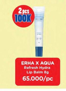Promo Harga ERHA X Aqua Re-Fresh Hydrating Lip Balm 8 gr - Watsons