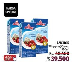 Promo Harga Anchor Whipping Cream 250 ml - LotteMart