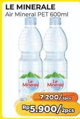 Promo Harga Le Minerale Air Mineral 600 ml - Alfamart