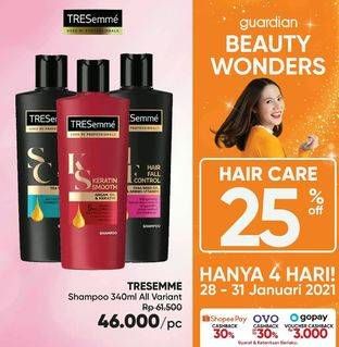 Promo Harga TRESEMME Shampoo All Variants 340 ml - Guardian