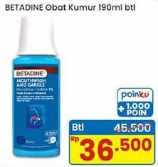 Promo Harga Betadine Mouthwash 190 ml - Indomaret