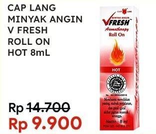 Promo Harga CAP LANG VFresh Aromatherapy Hot 8 ml - Indomaret
