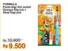 Promo Harga FORMULA Pasta Gigi Sikat Gigi Junior Pack Orange 2 pcs - Indomaret