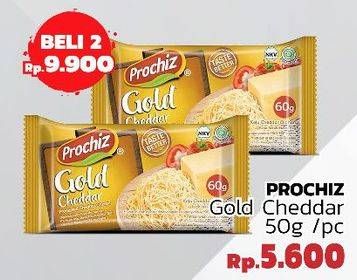 Promo Harga PROCHIZ Gold Cheddar 60 gr - LotteMart