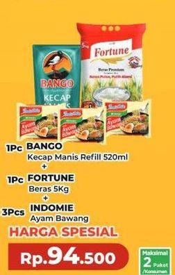 Bango Kecap Manis + Fortune Beras + Indomie Mie Kuah