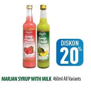 Promo Harga Marjan Syrup with Milk All Variants 460 ml - Hypermart