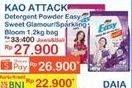 Promo Harga Attack Easy Detergent Powder Sweet Glamour, Sparkling Blooming 1200 gr - Indomaret