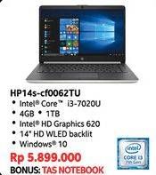 Promo Harga HP Notebook 14s-CF0062TU |  | Intel Core  - Carrefour
