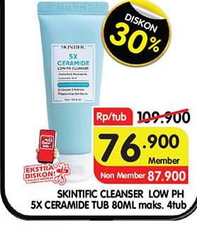 Promo Harga Skintific 5X Ceramide Low Ph Cleanser 80 ml - Superindo