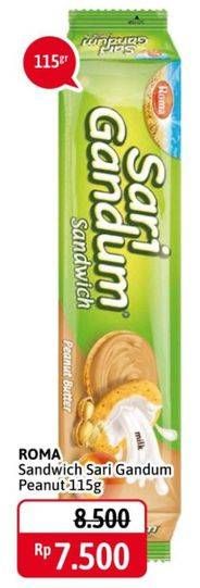 Promo Harga ROMA Sari Gandum Peanut Butter 115 gr - Alfamidi