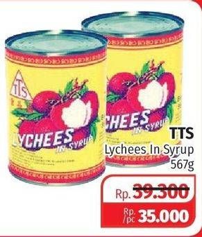 Promo Harga TTS Lychees In Syrup 567 gr - Lotte Grosir