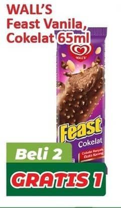 Promo Harga Walls Feast Chocolate, Vanilla 65 ml - Alfamart
