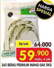 Promo Harga 365 Beras 5 kg - Superindo