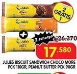 Promo Harga JULIES Sandwich Choco More, Peanut Butter 90 gr - Superindo