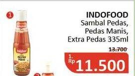 Promo Harga INDOFOOD Sambal Pedas, Pedas Manis, Ekstra Pedas 335 ml - Alfamidi