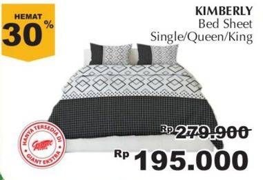 Promo Harga KIMBERLY Bed Sheet Single, Queen, King  - Giant