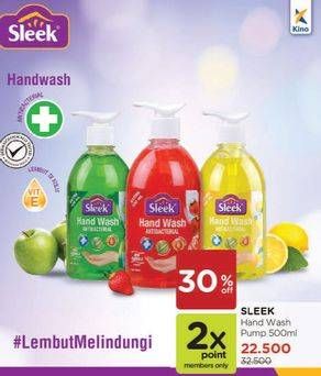 Promo Harga SLEEK Hand Wash Antibacterial 500 ml - Watsons