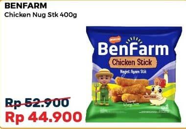Promo Harga Benfarm Chicken Nugget Stick 400 gr - Alfamart
