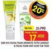 Promo Harga SARIAYU Facial Foam Putih Langsat, Acne Care 75 gr - Superindo