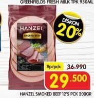 Promo Harga Hanzel Smoked Beef 200 gr - Superindo