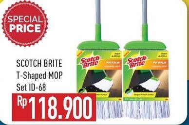 Promo Harga 3M SCOTCH BRITE T-Shape Mop Set ID -68  - Hypermart