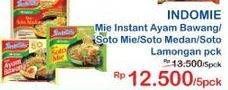 Promo Harga INDOMIE Mi Kuah Ayam Bawang, Soto Mie, Soto Medan, Soto Lamongan 69 gr - Indomaret