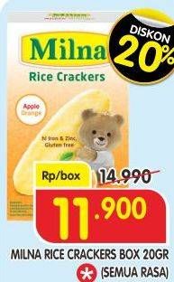 Promo Harga MILNA Rice Crackers All Variants 20 gr - Superindo