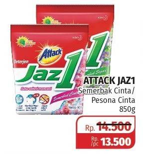Promo Harga ATTACK Jaz1 Detergent Powder Semerbak Cinta, Pesona Segar 850 gr - Lotte Grosir