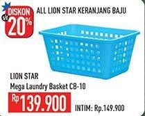 Promo Harga LION STAR Mega Laundry Basket CB10  - Hypermart