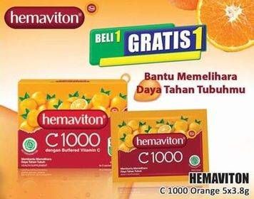 Promo Harga Hemaviton C1000 Orange per 5 sachet 4 gr - Hari Hari