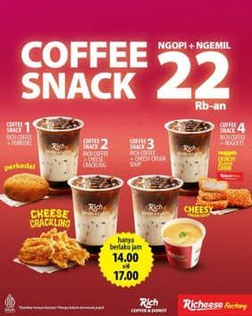 Promo Harga Coffee Snack  - Richeese Factory