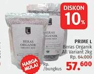 Promo Harga Prime L Beras Organik All Variants 2 kg - LotteMart