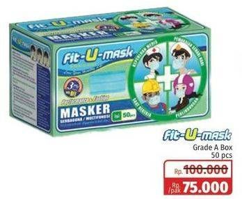 Promo Harga FIT-U-MASK Masker 50 pcs - Lotte Grosir