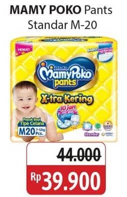 Promo Harga Mamy Poko Pants Xtra Kering M20 20 pcs - Alfamidi