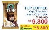 Promo Harga Top Coffee Kopi Susu per 10 sachet 31 gr - Indomaret