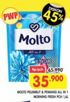 Promo Harga Molto All in 1 Blue Morning Fresh 1600 ml - Superindo