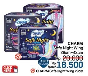 Promo Harga Charm Safe Night Wing 29cm 10 pcs - LotteMart