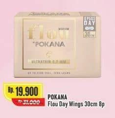 Promo Harga Pokana Flou Pembalut SAP Ultrathin 0,7 mm Medium Wings 30 Cm 8 pcs - Alfamart